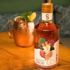 Alkoholfri sprit, Amaretto 0.0%, Sober Spirits med mule drink